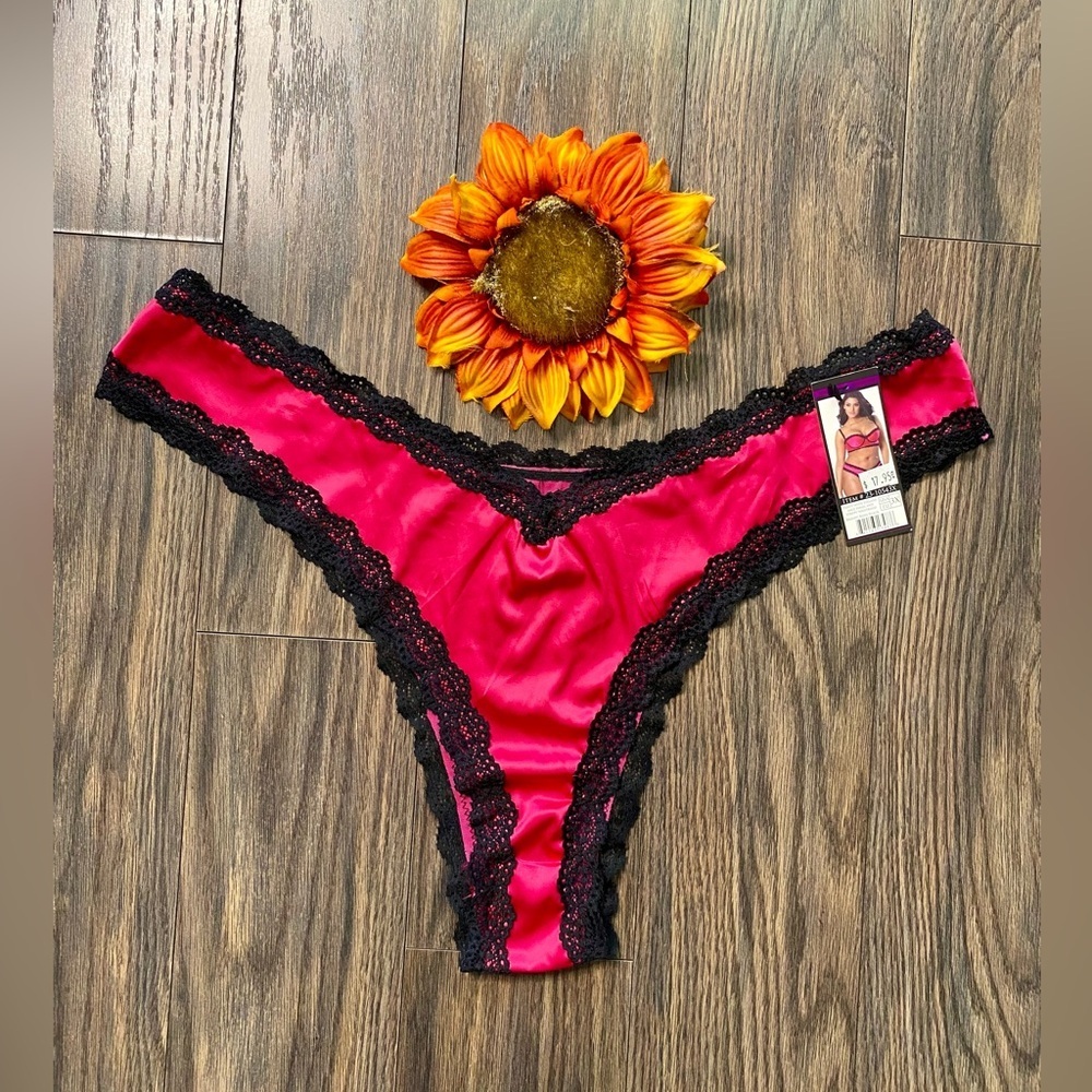 🦋B2G1🦋OH LÁ LÁ CHÉRI Panty With Eyelash Lace & Strappy Waistband | 3XL |